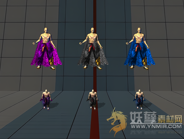 3色修罗披风衣