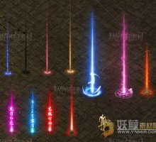 多组复古小光柱