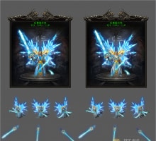 精品-冰雪复古剑甲套装-含首饰